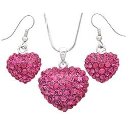 Valentines Day Red Heart Earrings Love Be Mine Dangle Hook Style Paved Rhinestone Fashion Jewelry