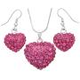 Valentines Day Red Heart Earrings Love Be Mine Dangle Hook Style Paved Rhinestone Fashion Jewelry