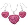 Valentines Day Red Heart Earrings Love Be Mine Dangle Hook Style Paved Rhinestone Fashion Jewelry