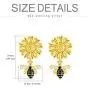 Mothers Day Gifts Bee Sunflower Earrings Flower Bee Dangle Drop Stud Sunflower Earrings for Women Girls Mom Gifts