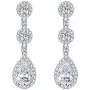 EVER FAITH 925 Sterling Silver Bridal Jewelry Prong White Cubic Zirconia Tear Drop Bride Dangle Earrings EVER FAITH 925 Sterling Silver Bridal Jewelry Prong White Cubic Zirconia Tear Drop Bride Dangle Earrings