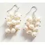 1.5'' Beautiful Asymmetrical White Freshwater Pearl Handmade Cluster Earrings 1.5'' Beautiful Asymmetrical White Freshwater Pearl Handmade Cluster Earrings