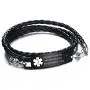 XUANPAI Free Custom Engraved Multilayer Braided Leather Bangle Medical Alert ID Bracelet for Womens Mens XUANPAI Free Custom Engraved Multilayer Braided Leather Bangle Medical Alert ID Bracelet for Womens Mens