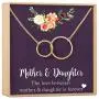 Dear Ava Mother Daughter Gift Necklace, Gifts for Mom, Mom Necklace, Jewelry, 2 Interlocking Circles Dear Ava Mother Daughter Gift Necklace, Gifts for Mom, Mom Necklace, Jewelry, 2 Interlocking Circles