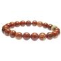 Myhealingworld Natural Red Gemstone Beaded Bracelet 8mm Healing Stone Band Balancing Stretch Wristlet for Men Women