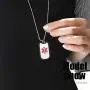 U7 Men Women Custom ID Tag,Stainless Steel Medical Identification Necklace Bead Chain 23 Inch, Silicone Silencer, Military Dog Tag Customized with Text or Image, Gift Packed