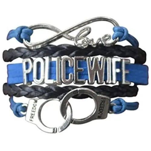 Police Wife Jewelry, Police Wife Bracelet, Proud Police Wife Charm Bracelet - Makes Perfect Gift for Wife