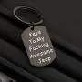 BLEOUK Keys to My Fucking Awesome Car Vintage Car Keychain for Her Him