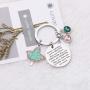 WSNANG Sorority Gift Pink and Green Charm Leaf Pendant Inspirational Paraphernalia Graduation Gifts You are Braver Stronger Smarter Than You Think Keychain