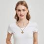 Gold Letter Necklace Steel Chain A-Z Birthday Gift For Men/Women/Boy/Girl Pendant Necklaces