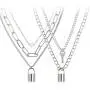 BVROSKI Chains Necklace for Eboy Egirl Men Male Emo Goth Women Teen Girls Boys,2 Layered Lock Key Pendants Necklaces Set,Stainless Steel Jewelry Pack for Pants Punk Play BVROSKI Chains Necklace for Eboy Egirl Men Male Emo Goth Women Teen Girls Boys,2 Layered Lock Key Pendants Necklaces Set,Stainless Steel Jewelry Pack for Pants Punk Play