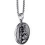 Elfasio Men Stainless Steel Pendant Necklace Baphomet Goat Satanic Satan Leviathan Cross Demon Devil Lucifer Sulfur Both Sided Pendants Chain