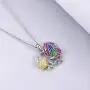 YFN Sterling Silver Butterfly Necklace with Sunflower Pendant Necklaces Gift for Women Girls 18''