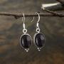 Black Onyx Earrings 925 Silver Overlay handmade Dangle Earrings