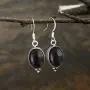 Black Onyx Earrings 925 Silver Overlay handmade Dangle Earrings