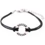 TEAMER Adjustable Wax Cord Bracelet Message Soccer Sports Circle Charm Jewelry for Teens Girls Best Gifts