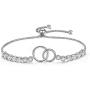GDDX Mother Daughter Bracelet, Sister Link Bracelet - Sterling Silver Two Interlocking Infinity Double Circles, Birthday Gift for Mom Daughter