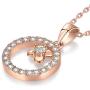 St.Claire 18K Gold Plated Swarovski Necklace for Women Round Halo Pendant Crystals Necklace Best Jewelry Gifts for Womens Girls Mothers Day Birthday Wedding Anniversary