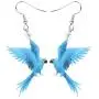 WEVENI Acrylic Macaws Parrot Earrings Blue Bird Dangle Drop Jewelry For Women Girls Nice Gift WEVENI Acrylic Macaws Parrot Earrings Blue Bird Dangle Drop Jewelry For Women Girls Nice Gift