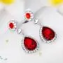 Ezing 3 PCS Jewelry Set for Women Crystal Pendant Necklace Earring Ring Ezing 3 PCS Jewelry Set for Women Crystal Pendant Necklace Earring Ring