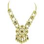 Siwalai Thai Traditional Gold Plated Multicolor Crystals Necklace Earrings Bracelet Jewelry Set 18 Inches