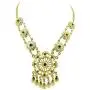 Siwalai Thai Traditional Gold Plated Multicolor Crystals Necklace Earrings Bracelet Jewelry Set 18 Inches