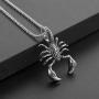 Scorpion Pendant Necklace for Men, Gothic Scorpion King Necklace with 23.6” Chain, Punk Rock Scorpion Amulet Necklace, Scorpio Necklace, Constellation Jewelry Gift for Men Boys