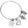 ecobuty RN Nurse Bracelet She Believed She Could Nurse Charm Bracelet RN Jewelry Graduation Jewelry Gift for Nurse