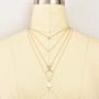 Jovono Gold Boho Multilayered Necklace Moon Sequins Pendant Necklaces for Women and Girls