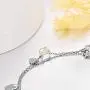 AOBOCO Sterling Silver Aurora Crystal Bracelet with Love Heart Charms, Aurore Boreale Crystals from Austria, Double Layer Chain Bracelet, Anniversary Birthday Gifts Aurora Jewelry for Women AOBOCO Sterling Silver Aurora Crystal Bracelet with Love Heart Charms, Aurore Boreale Crystals from Austria, Double Layer Chain Bracelet, Anniversary Birthday Gifts Aurora Jewelry for Women