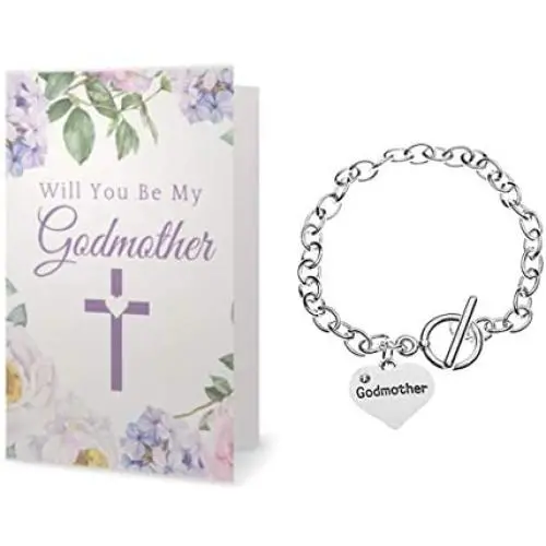 Infinity Collection Godmother Bracelet & Card Gift Set- Godmother Gifts- Godmother Jewelry for Godmothers Infinity Collection Godmother Bracelet & Card Gift Set- Godmother Gifts- Godmother Jewelry for Godmothers