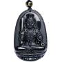 Arardo Natural Obsidian Pendant Necklace for Men Women