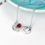 JO WISDOM 925 Sterling Silver Cubic Zirconia Infinity Heart Pendant Necklaces