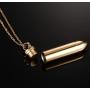 VNOX Remembrance Necklace-Engraved Personalized Stainless Steel Keepsake Bullet URN for Ashes,Free Chain