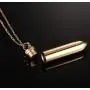 VNOX Remembrance Necklace-Engraved Personalized Stainless Steel Keepsake Bullet URN for Ashes,Free Chain