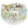 oasymala 108 Mala Meditation Beads Yoga Bracelet or Necklace with Celtic Knot Charm