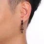 GUNGNEER Ankh Cross Stainless Steel Earrings Egyptian Pyramid Jewelry Accessories Men Women GUNGNEER Ankh Cross Stainless Steel Earrings Egyptian Pyramid Jewelry Accessories Men Women