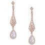 SWEETV Slender Teardrop Cubic Zirconia Chandelier Dangle Earrings- Bridal Wedding Jewelry Style for Brides,Bridesmaids