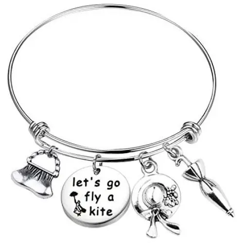 ENSIANTH Mary Poppins Inspired Jewelry Lets Go Fly a Kite Bracelet Musicals Lover Gift Practically Perfect in Every Way gift