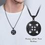 FaithHeart Celtic Knot Pendant Viking Norse Rune Necklace Stainless Steel Vintage Wicca Pentagram Talisman Necklace for Men Original Jewelry Customize