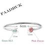 FAADBUK AKA Sorority Gift Alpha Alpha Kappa Paraphernalia Pink Zircon and Green AKA Bracelet Sorority Graduation Jewelry for Women Girls