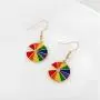 coadipress Personalized Colorful Round Rainbow Earrings for Women Girls Cute Fun Irregular Geometric Circle Enamel Drop Dangle Earrings Jewelry coadipress Personalized Colorful Round Rainbow Earrings for Women Girls Cute Fun Irregular Geometric Circle Enamel Drop Dangle Earrings Jewelry