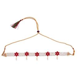 Efulgenz Fashion Jewellery Gold Plated CZ Faux Pearl Bridal Wedding Floral Necklace Earings Set