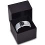 Christian Catholic Cross Heart Shaped Ring - Tungsten Band 8mm - Men - Women - 18k Rose Gold Step Bevel Edge - Yellow - Grey - Blue - Black - Brushed - Polished - Wedding - Gift Dome Flat Cut