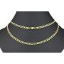 Nuragold 10k Yellow Gold 4mm Solid Cuban Curb Link Chain Pendant Necklace, Mens Womens Lobster Lock 16'' 18'' 20'' 22'' 24'' 26'' 28'' 30''