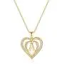 IEFRICH Initial Heart Necklace for Girls Women, Cubic Zirconia Dainty Initial Heart Pendant Necklace for Women Girls Birthday Mothers Day Valentines Gifts