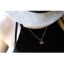 Quan Jewelry Yoga Lotus Flower Necklace with Om Symbol, Happy Birthday Gifts Ideas for Mom, Daughter, Women with Inspirational Quote on Gift Card (Rose gold)