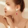 DAMLENG 8 Pairs Creative Cute Chic Boho Daisy Flower Dangle Drop Earrings Sets Unique Charm Acrylic Tiny Sunflower Dangle Earring Jewelry for Women Girls