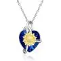 ONEFINITY Sunflower Necklace 925 Sterling Silver Sunflower Crystal Necklaces Sunflower Jewelry for Women Girls Gifts ONEFINITY Sunflower Necklace 925 Sterling Silver Sunflower Crystal Necklaces Sunflower Jewelry for Women Girls Gifts