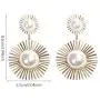 Exaggerated Big Drop Earrings for Women Big Pearl Round Dangle Earrings Wild Sun Earrings Female Fashion Jewelry